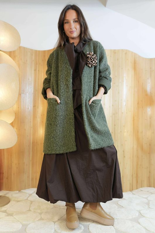 Norbury Corsage Relaxed Jacket Khaki /19=